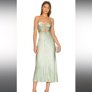 Shona Joy Sage Green Midi Dress